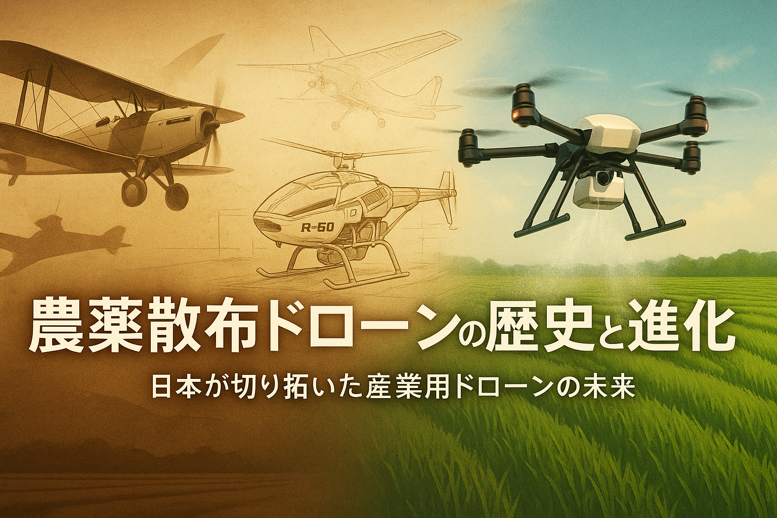 農薬散布ドローンの歴史と進化